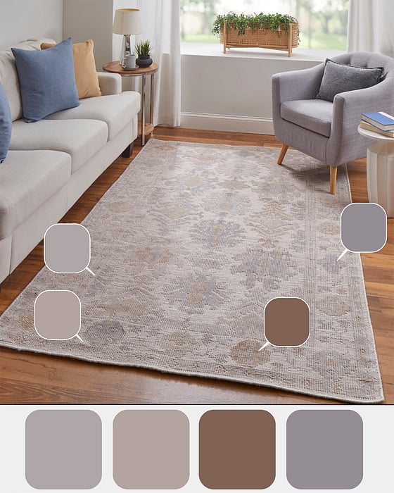 6841F Beige/Gray Wendover Collection Vintage Lifestyle Rug