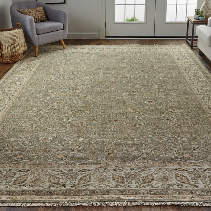 6802F Gray/Ivory Zander Collection Persian Loom-Ready Rug