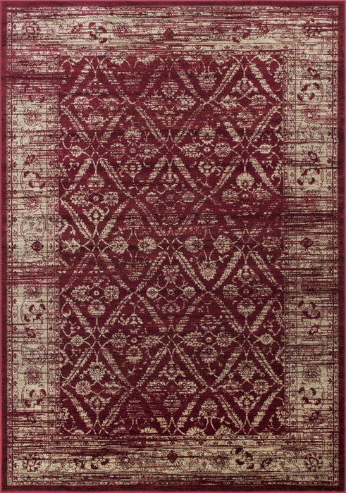 Allover Pattern Distressed Rug #95