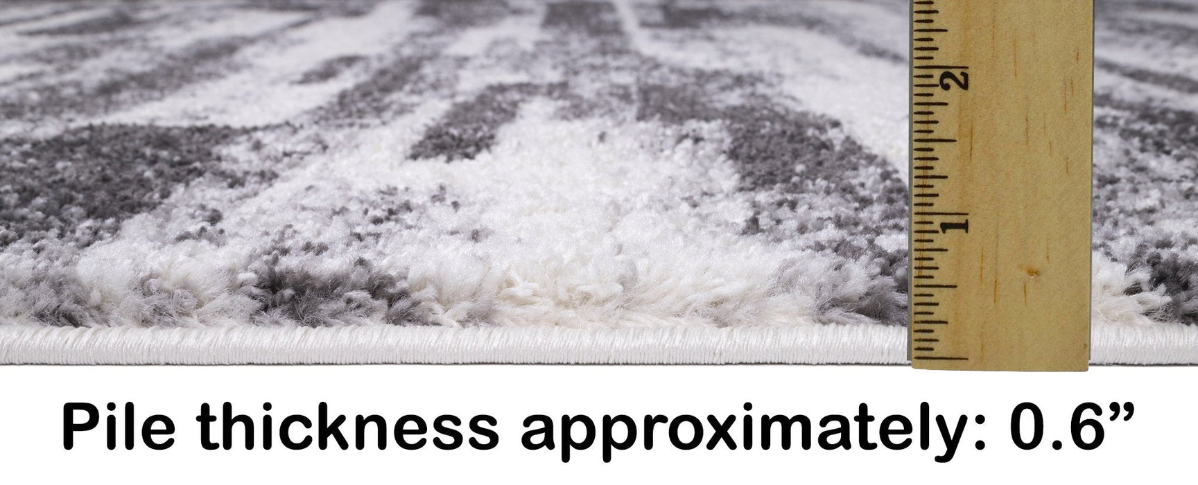 Abstract Area Rugs Bohemian, Black Ivory and Gray