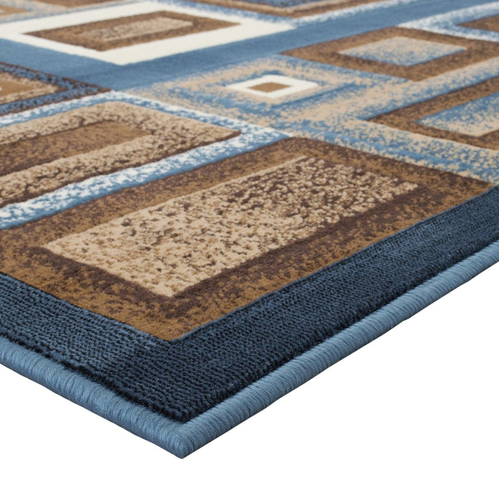 Frame/Boxy/Cube Pattern-Shed Free Rug