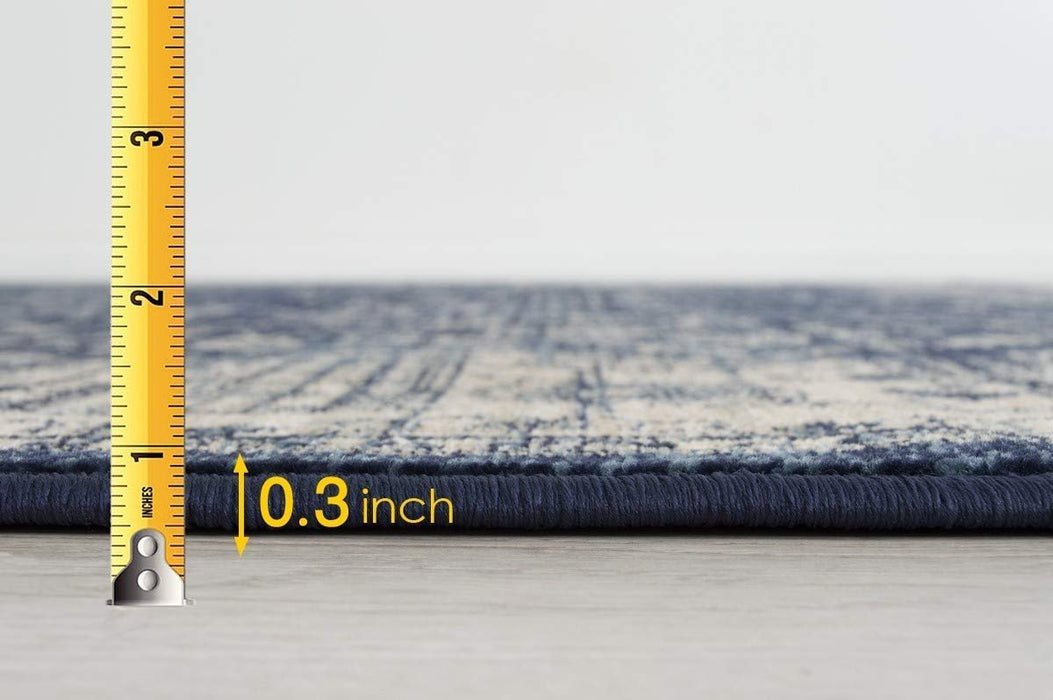 Allover Pattern Distressed Rug #95