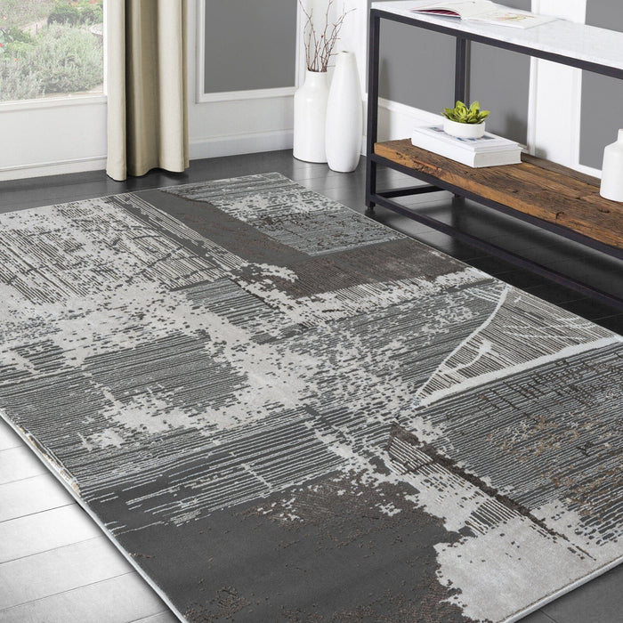 HR Premium Super Soft Polyester Abstract Area Rug #453