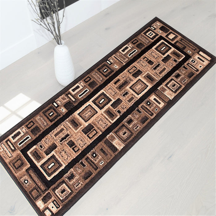 Frame/Boxy/Cube Pattern-Shed Free Rug