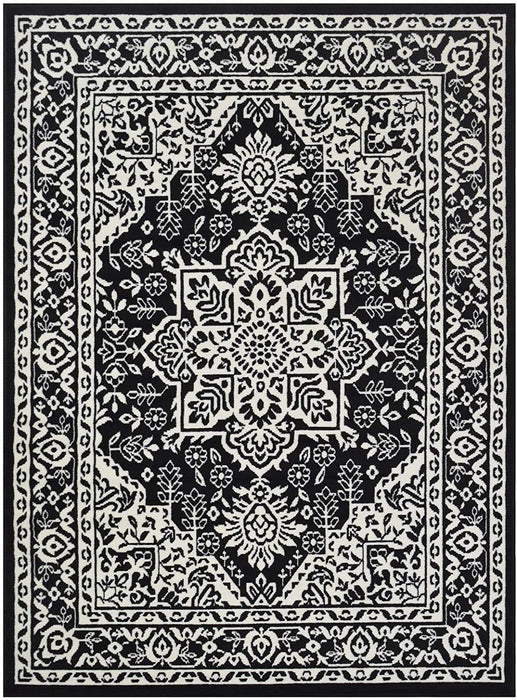 Traditional Rug for Living Room Antiqued Oriental Black and White Area Rug Boho D????cor Rugs for Bedroom