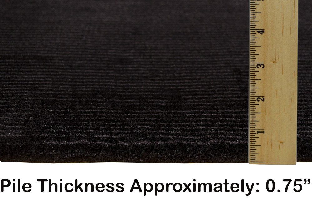 Black Color Rugs Tencel Ultra-Soft Hand Knotted in India 9' X 12' Rugs for Dining Room